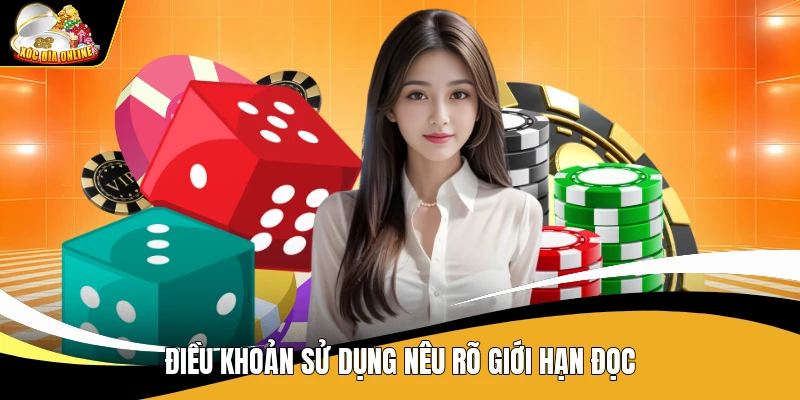 Điều khoản sử dụng nêu rõ giới hạn đọc